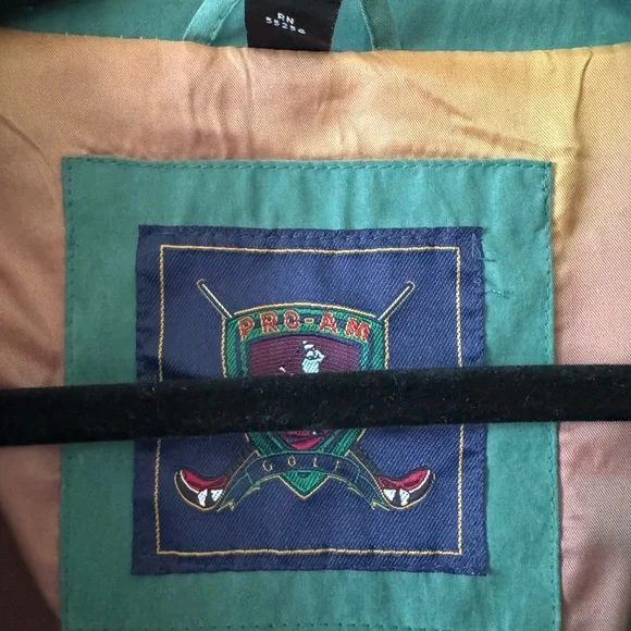 Pro Am Golf Windbreaker, XL, Masters Green, zip front with collar NWOT - Picture 10 of 12